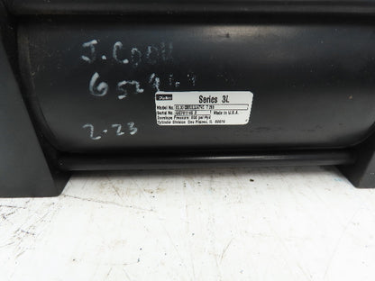 Parker Series 3L Hydraulic Cylinder 5" Bore 7.25" Stroke 600 PSI Rear Clevis Mt