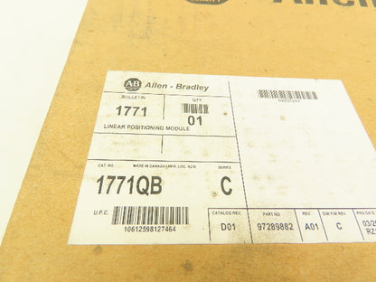 Allen Bradley 1771QB Linear Positioning Module PLC Series C Firm C