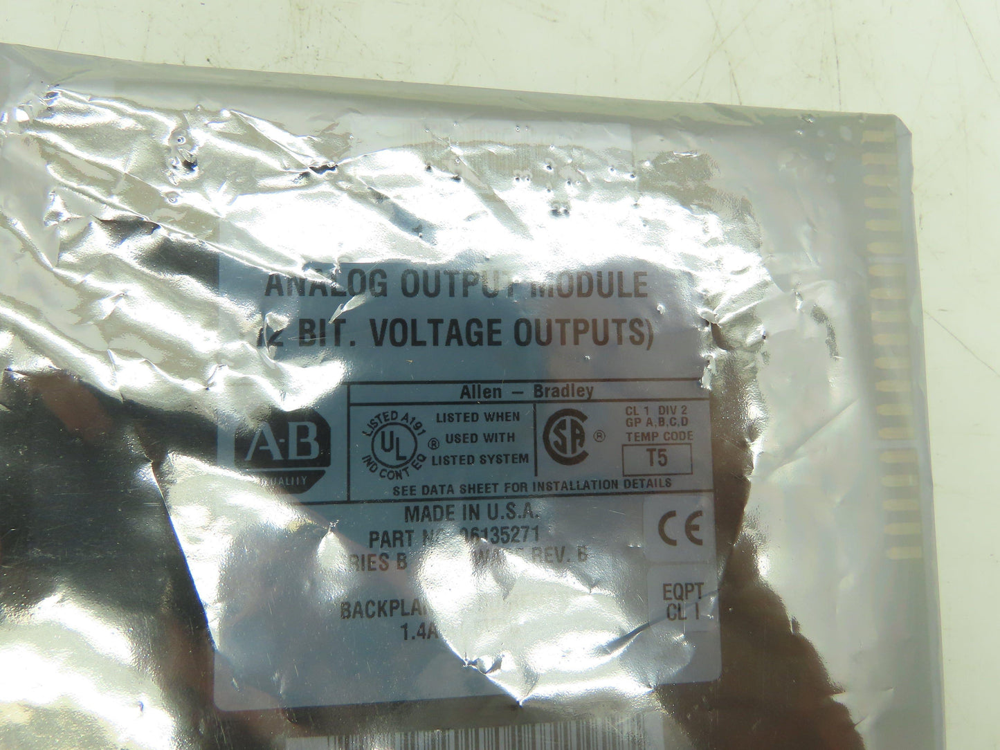 Allen Bradley 1771-OFE1 Analog Output Module 12 Bit Voltage Inputs