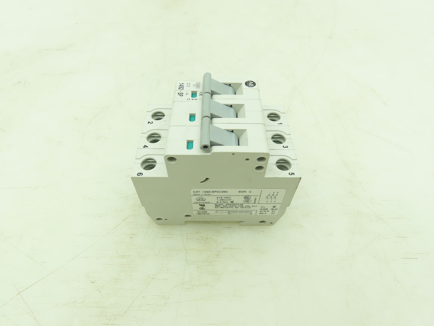 Allen Bradley 1492-SP3C050 Circuit Breaker 3 Pole 5A 480/277V Ser C