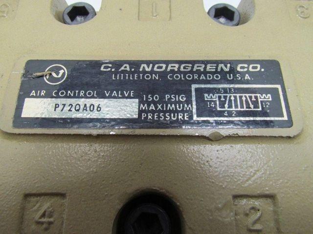 C.A. Norgen P72QA06 Air Control Valve 3/4" NPT Ports 4.5x5.5x13"
