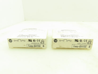 Allen Bradley 1492-GH150 Mini Breaker 15A 1P 250VAC 65V Ser B Lot Of 2