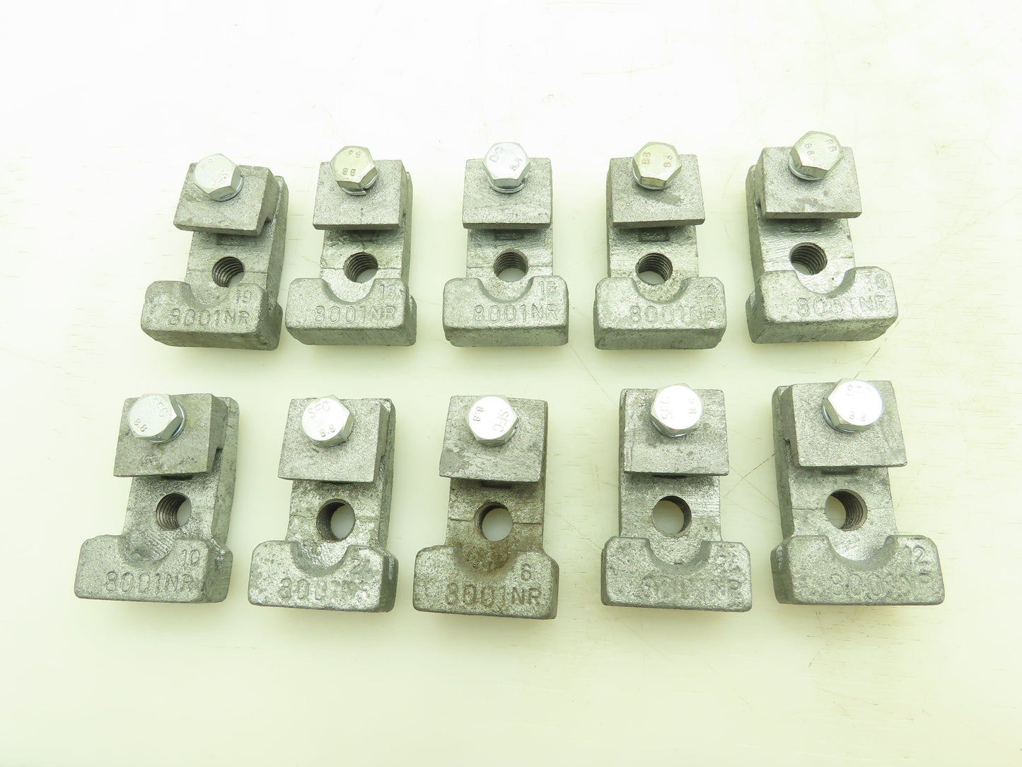 TransTech 8001NR Current Collector Rail Holder Clamp Bracket   Lot of 10