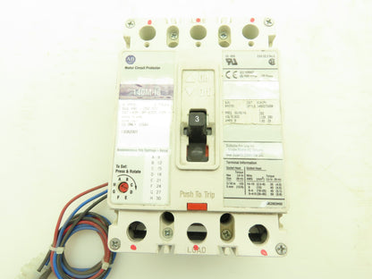 Allen Bradley 140M-I8P-B30S-CXM Motor Circuit Protector Breaker 3P 3A 3PH 600VAC