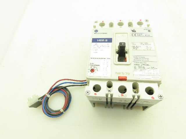 Allen Bradley 140M-I8P-B30S-CXM Motor Circuit Protector Breaker 3P 3A 3PH 600VAC