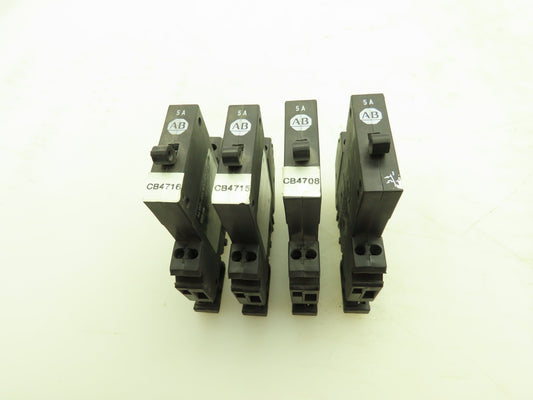 Allen Bradley 1492-GS1G050 Circuit Breaker Mini 1Ph 5A 250V AC Ser A Lot Of 4