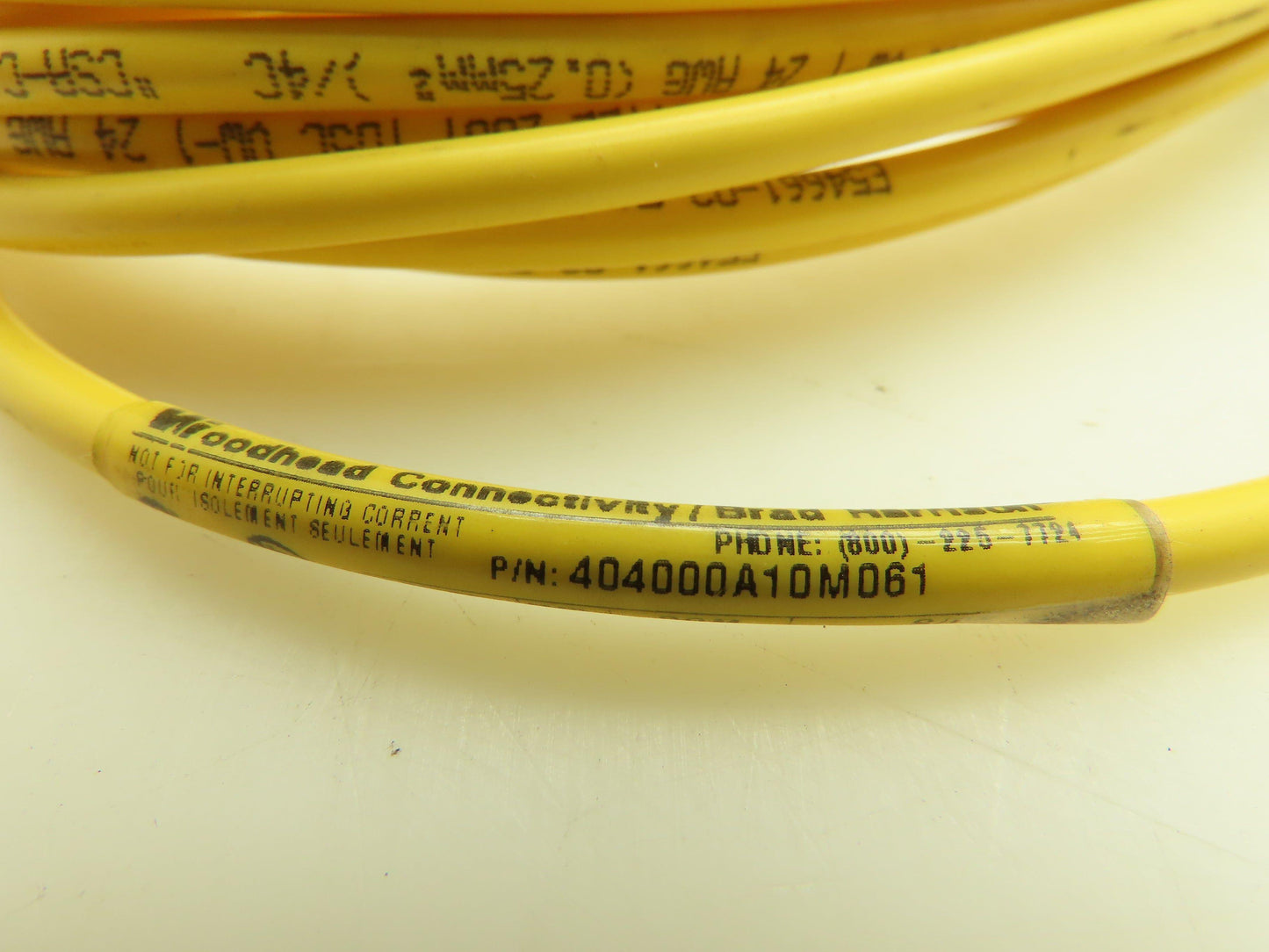 Woodhead Brad Harrison 404000A10M061 QD Cordset 4-Pin Female Straight 10M Cable