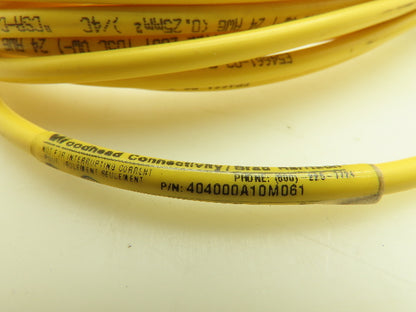 Woodhead Brad Harrison 404000A10M061 QD Cordset 4-Pin Female Straight 10M Cable