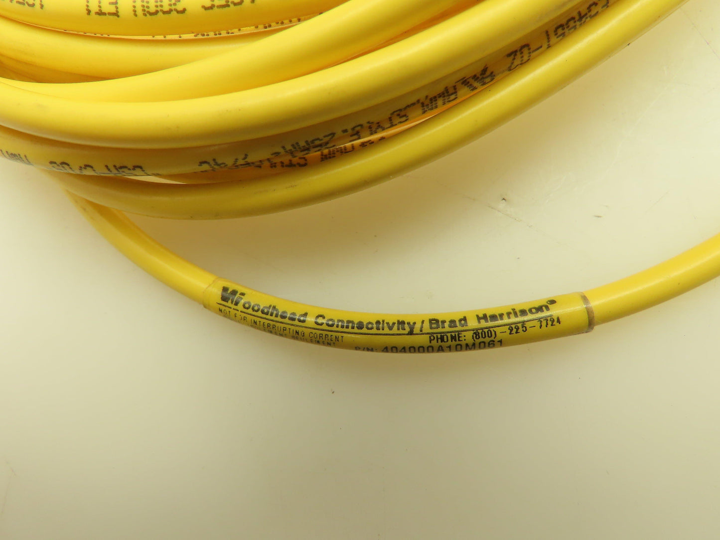 Woodhead Brad Harrison 404000A10M061 QD Cordset 4-Pin Female Straight 10M Cable