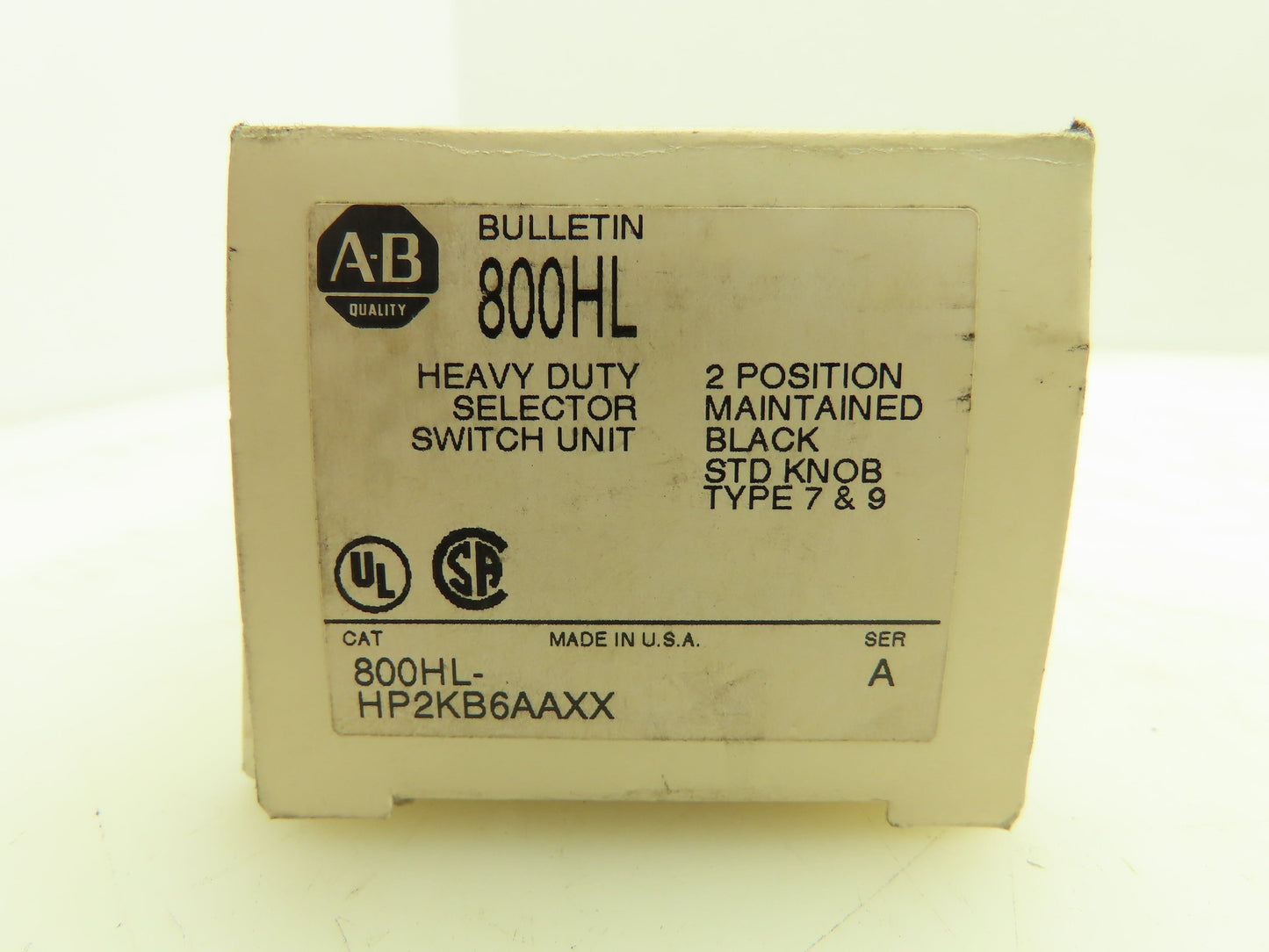 Allen Bradley 800HL-HP2KB6AAXX Heavy Duty Selector Switch 2NO 2NC Type Ser A