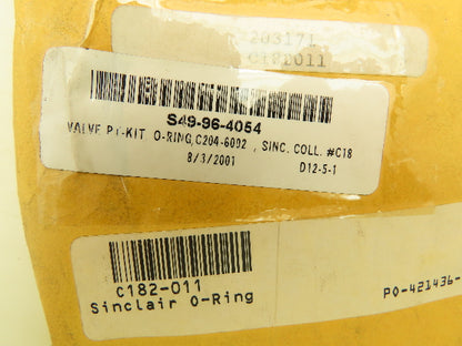 Sinclair C182-011 O-Ring Seal Replacement Kit for Parker C204 1-1/2" Valves