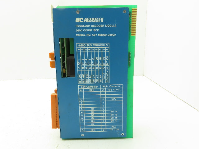 AC AutoTech Controls M8000-D3600 RSLV Resolver Decoder Input Module