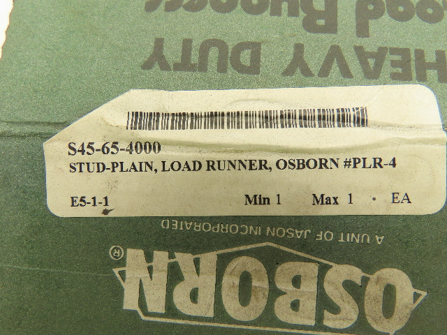Osborn PLR-4 Heavy Duty Load Runner 4" Cam Follower Bearing 1-1/4" Stud