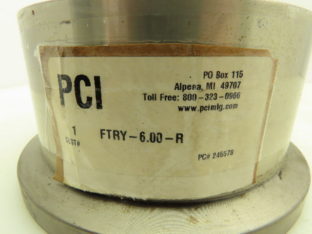 PCI FTRY-6.00-R Flanged Yoke Track Roller Cam Follower Bearing 6" Dia 2.25" Bore