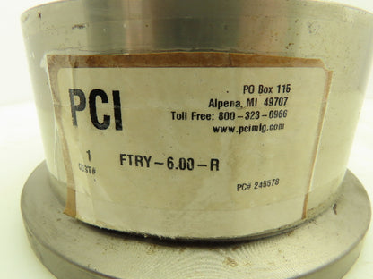 PCI FTRY-6.00-R Flanged Yoke Track Roller Cam Follower Bearing 6" Dia 2.25" Bore