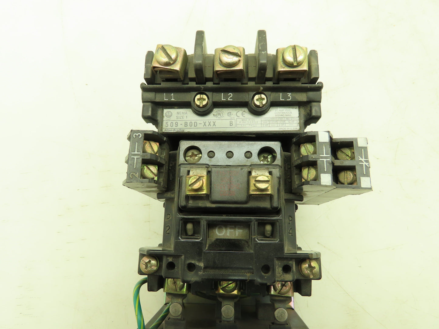 Allen Bradley 509-BOD-XXX Motor Starter Contactor Relay 120V Coil 600VAC 10HP