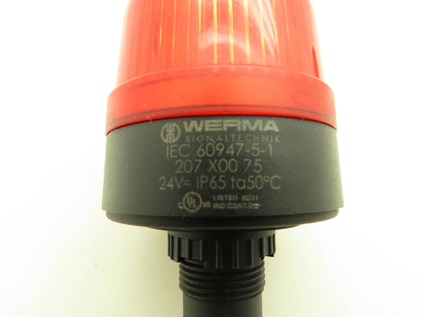 Werma 207 X00 75 Industrial Signal Light Red 24V LED 22mm Mount
