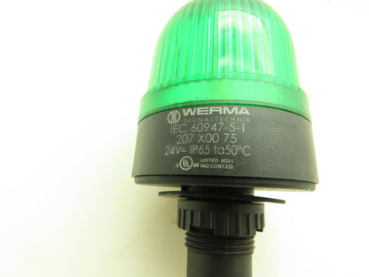 Werma 207X0075 Industrial Signal Light Green 24V LED 22mm Mount