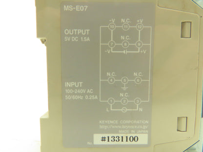 Keyence MS-E07 Power Module 5V 1.5A Lot of 2