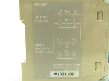 Keyence MS-E07 Power Module 5V 1.5A Lot of 2