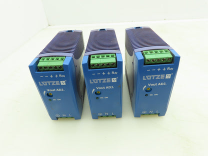Lutze DRA60-24A Power Supply 24VDC 60W Output Lot of 3