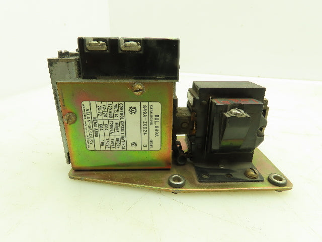 Allen Bradley 849A-ZOD24 Time Delay Relay 120-600VAC 60A 120V Coil Series B