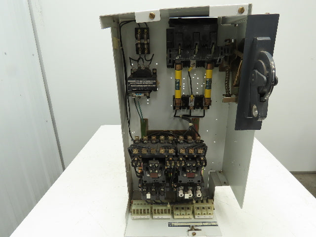 Allen Bradley Sz 1 Reversing Starter 10Hp 30A Fusible Disconnect Switch 460V 3PH