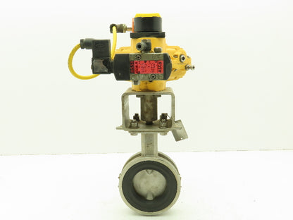 ABZ 909 Stainless 3" Butterfly Valve with Kinetrol Solenoid Actuator 120V