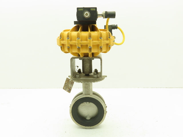 ABZ 909 Stainless 3" Butterfly Valve with Kinetrol Solenoid Actuator 120V
