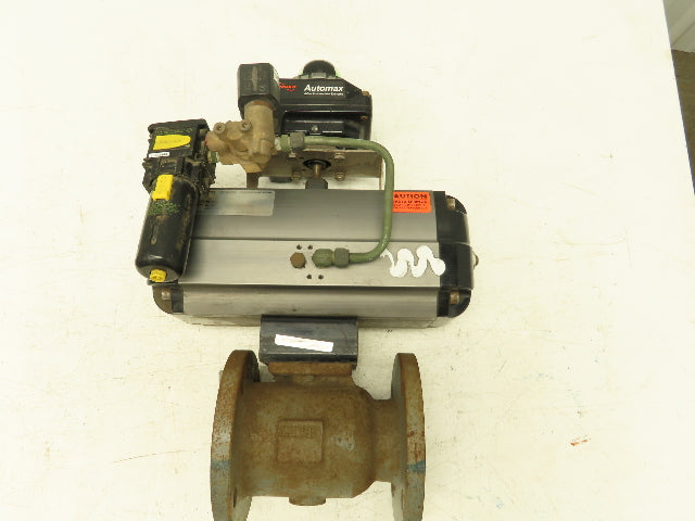 Flowserve B125C10 Automax Pneumatic Actuator 3" Flanged Ball Valve 120V Solenoid