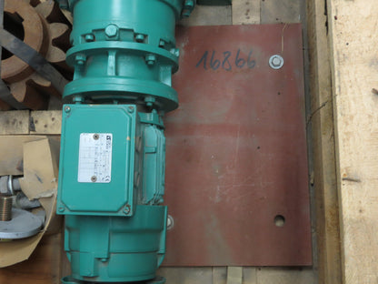 Leroy Somer LS80L Inline Gearmotor Gear Drive .55kW 1640 RPM 460V 3PH IP55 Motor
