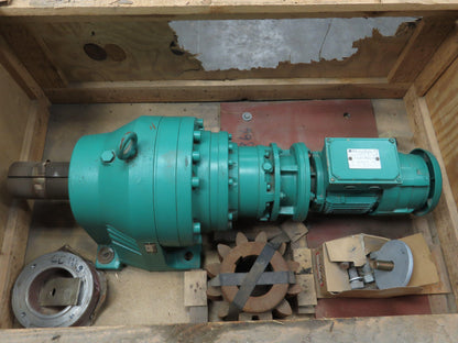 Leroy Somer LS80L Inline Gearmotor Gear Drive .55kW 1640 RPM 460V 3PH IP55 Motor