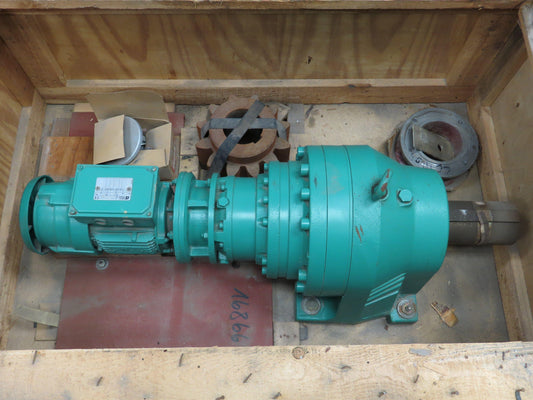 Leroy Somer LS80L Inline Gearmotor Gear Drive .55kW 1640 RPM 460V 3PH IP55 Motor