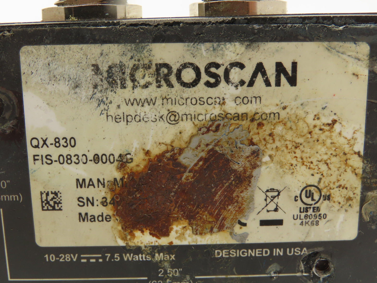 Microscan QX-830 FIS-0830 Barcode Scanner