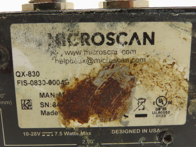 Microscan QX-830 FIS-0830 Barcode Scanner