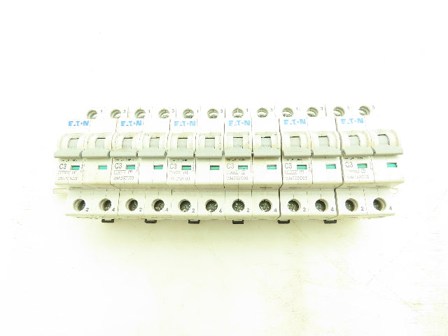 Eaton WMZS2C03 C3 Circuit Breaker 3A 10kA 277/480VAC 2 Pole Lot of 6