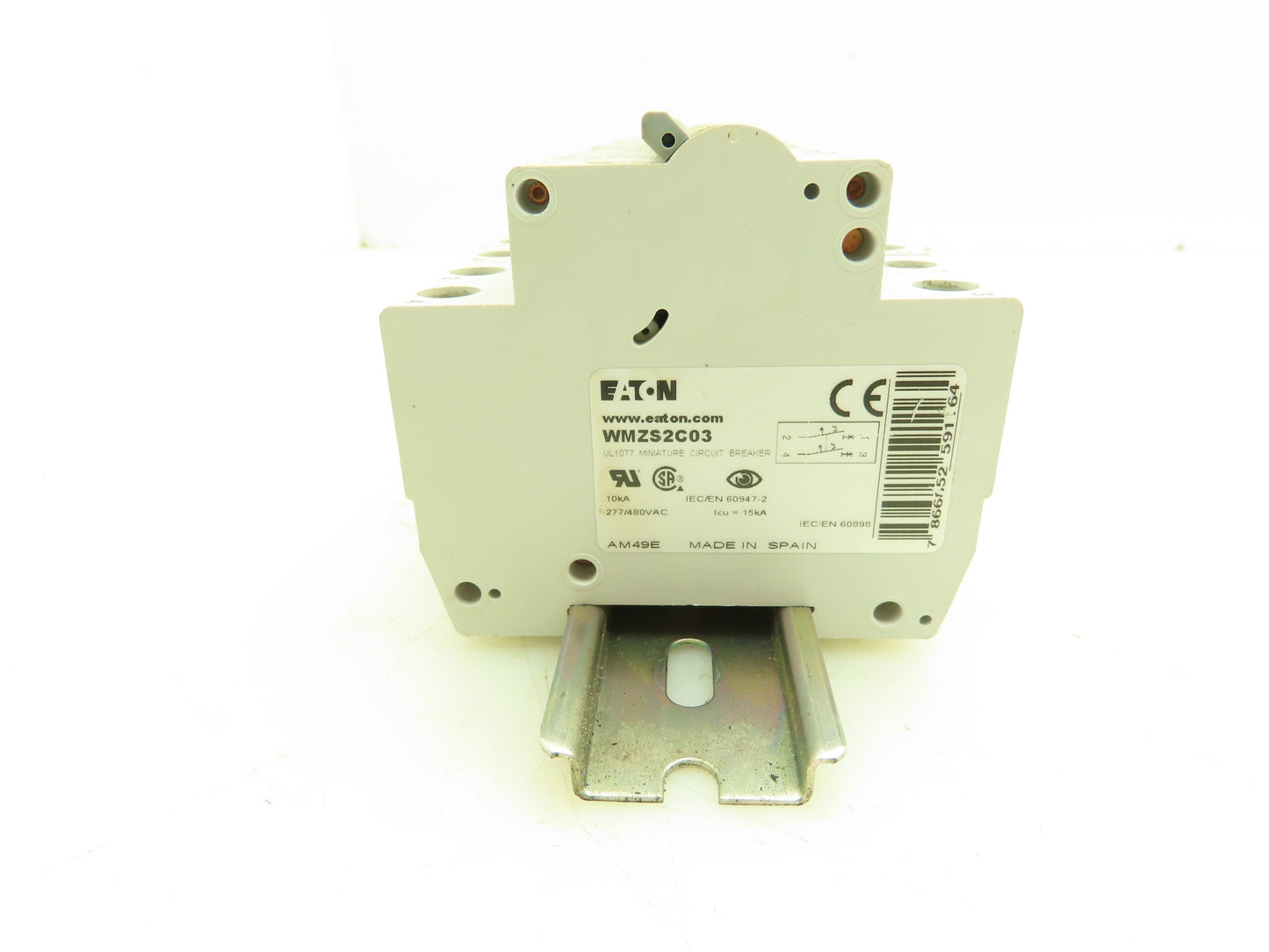 Eaton WMZS2C03 C3 Circuit Breaker 3A 10kA 277/480VAC 2 Pole Lot of 6