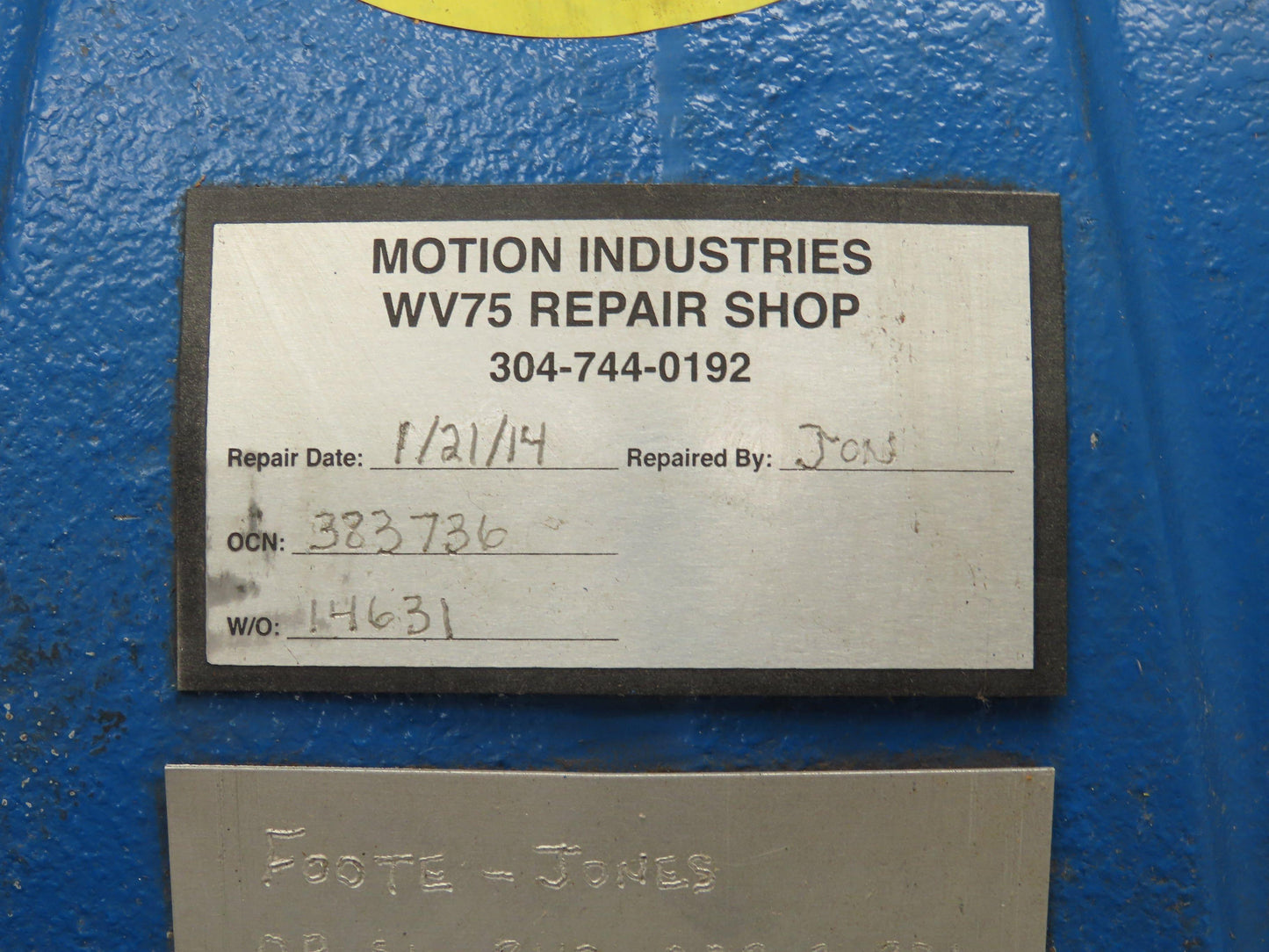 Foote Jones Inline Gear Reducer Drive with Motor Mount 244:1 Ratio
