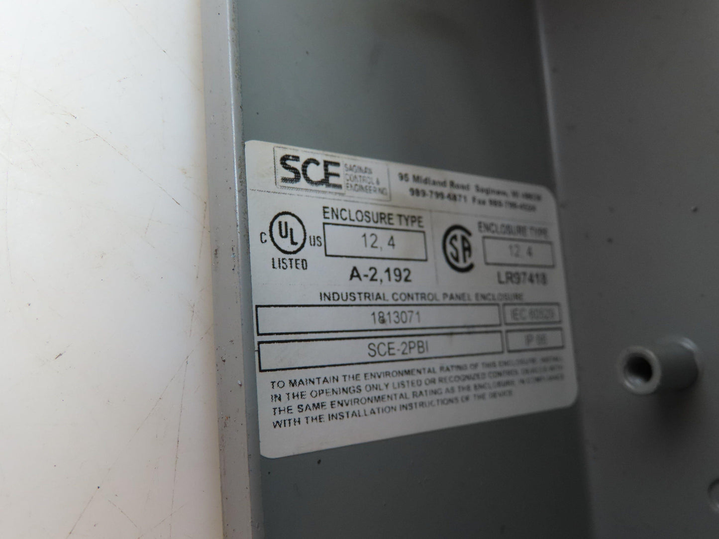 Saginaw Control SCE-2PBI Pushbutton Enclosure E-Stop Reset Button Lot of 2