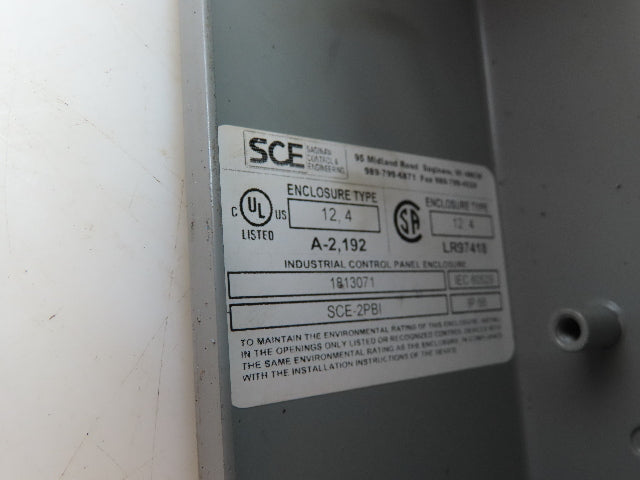 Saginaw Control SCE-2PBI Pushbutton Enclosure E-Stop Reset Button Lot of 2