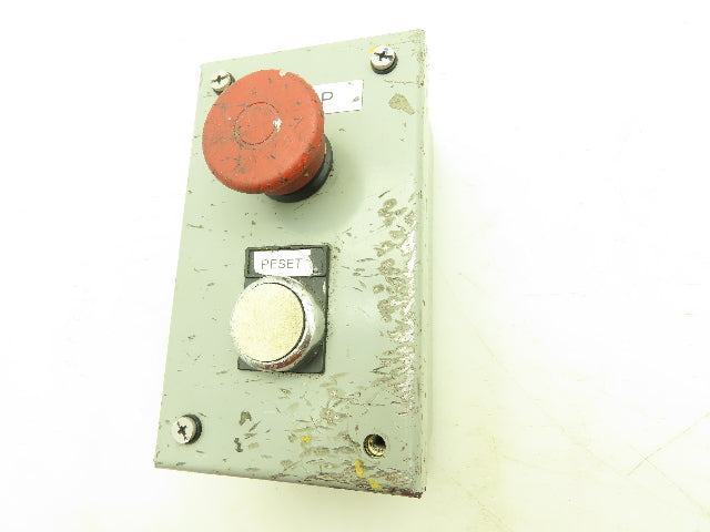 Saginaw Control SCE-2PBI Pushbutton Enclosure E-Stop Reset Button Lot of 2
