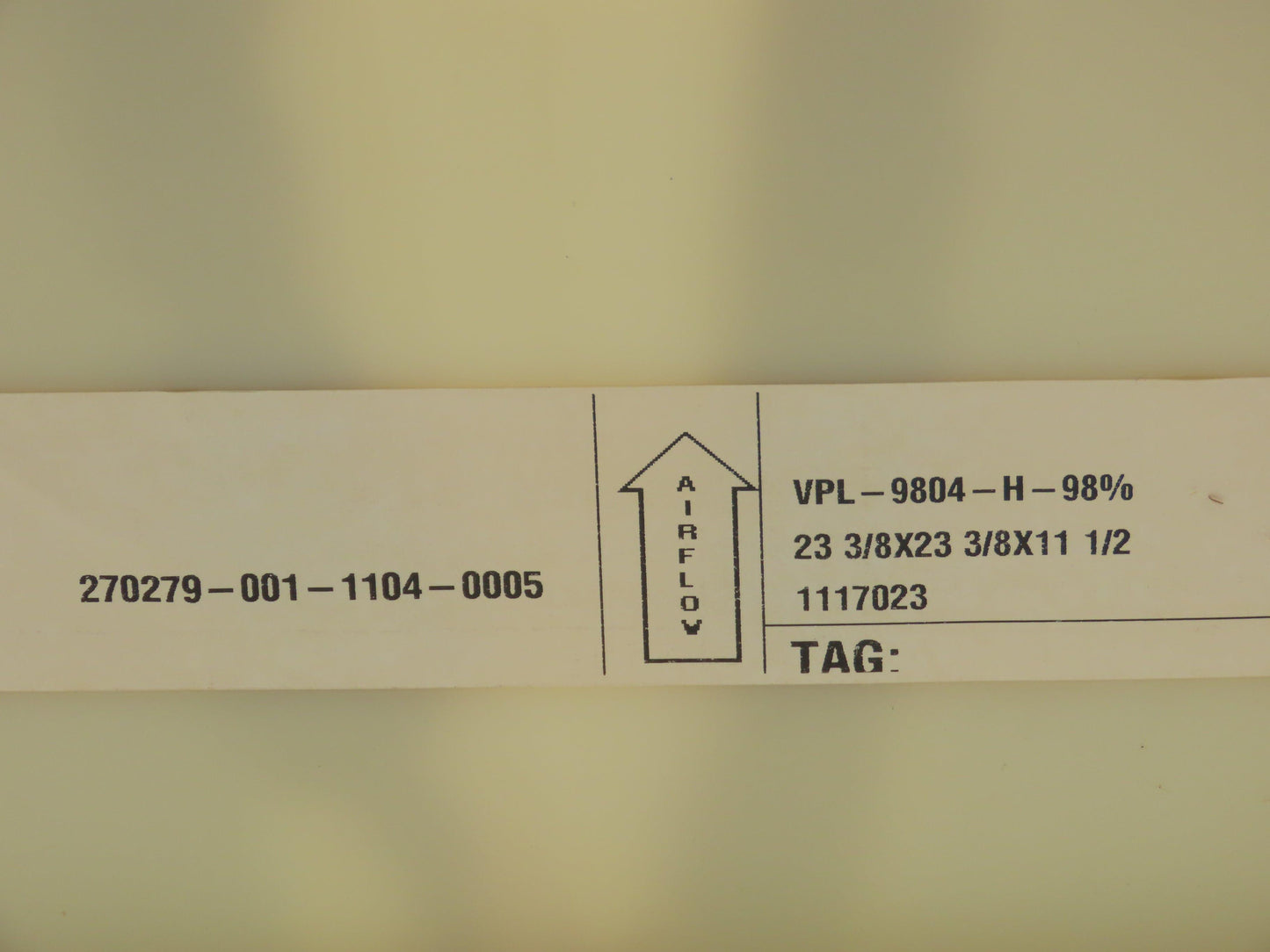 Airguard VPL-9804-H Vari+Plus Synthetic Air Filter 24x24x12" 2000 CFM MERV 16