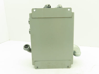 Wiegmann B100804CH 10x8x4" Steel Electrical Enclosure w/Terminal Blocks 9080 GM6