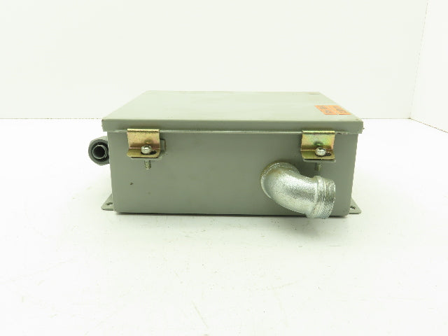 Wiegmann B100804CH 10x8x4" Steel Electrical Enclosure w/Terminal Blocks 9080 GM6