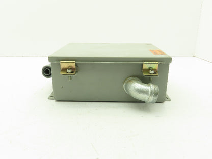 Wiegmann B100804CH 10x8x4" Steel Electrical Enclosure w/Terminal Blocks 9080 GM6