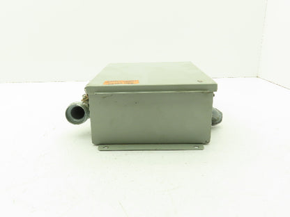Wiegmann B100804CH 10x8x4" Steel Electrical Enclosure w/Terminal Blocks 9080 GM6