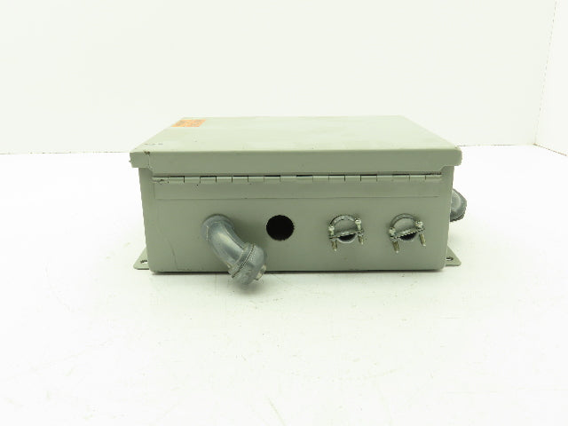 Wiegmann B100804CH 10x8x4" Steel Electrical Enclosure w/Terminal Blocks 9080 GM6