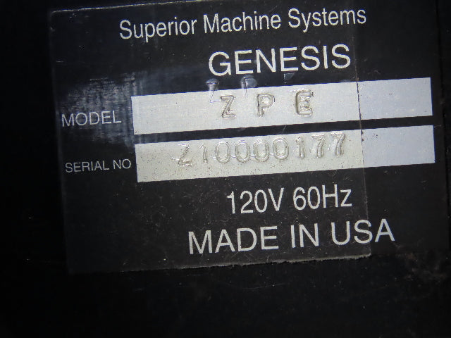 Superior Machine SMS Genesis ZPE Zebra 170PAX2 Shipping Label Printer Applicator