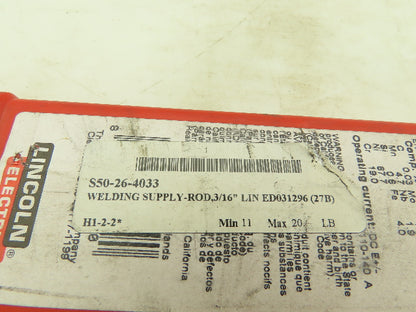 Lincoln Blue Max NiCro 70/19 Alloy Stick Welding Rod Electrode 5/32"x14" 4 Lbs