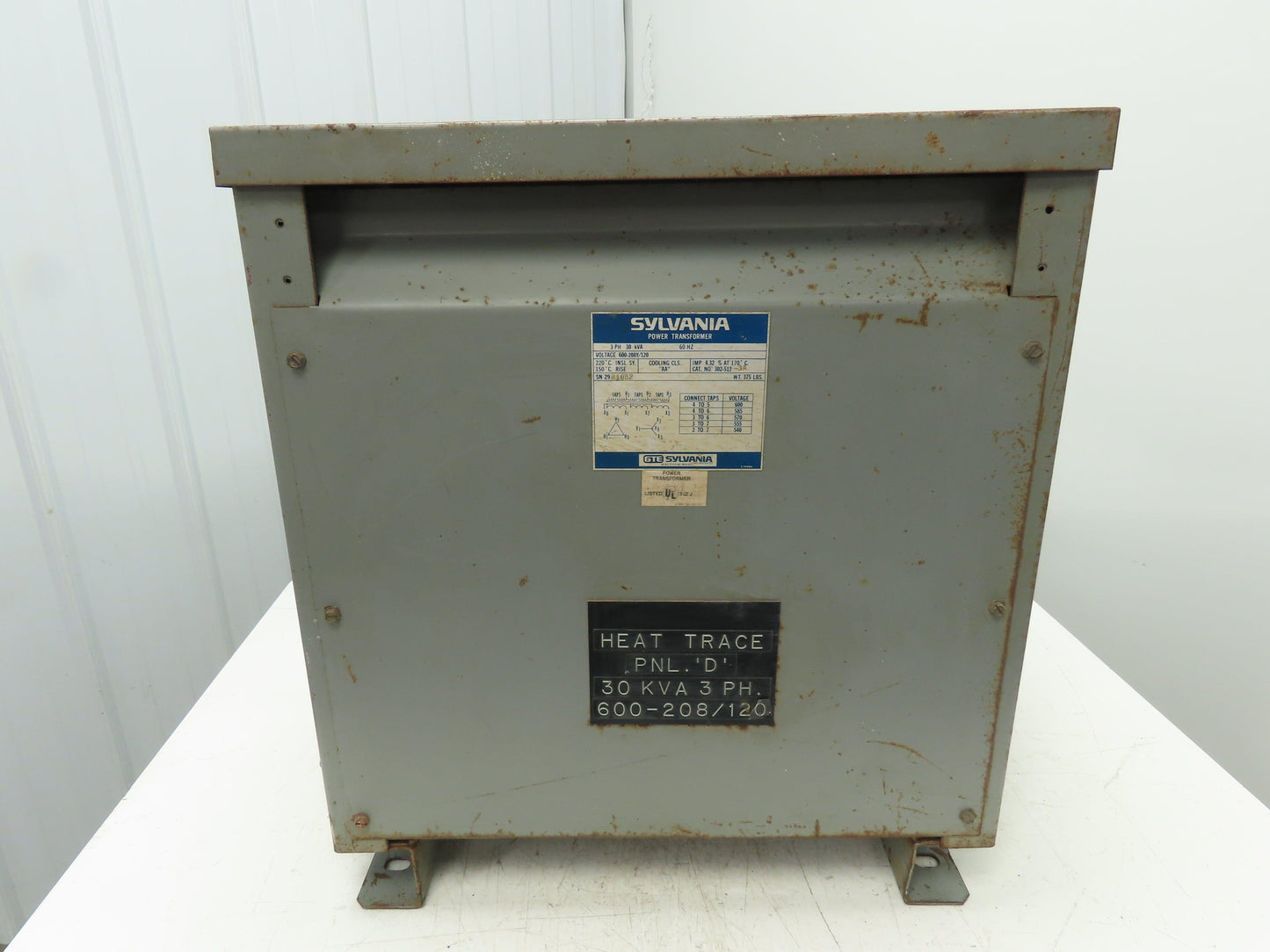 Sylvania 302-512-3A Stepdown Power Transformer 600-208/120V 30KVA 3Ph 60Hz